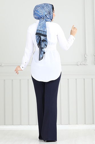 moda selvim بنطلون كحلي 6629YG95 - Thumbnail