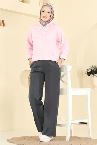 moda selvim Pants 7092TEG847 Anthracite - Thumbnail