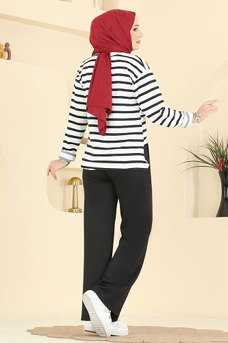 moda selvim Pants 7092TEG847 Black - Thumbnail