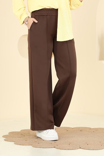 moda selvim بنطلون بني 7092TEG847 - Thumbnail