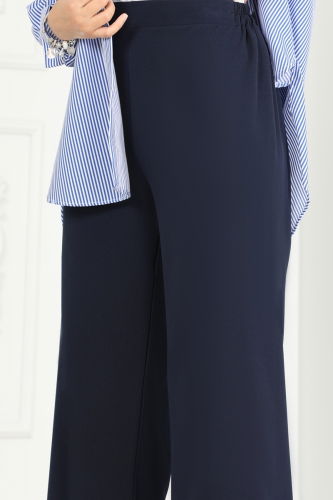 moda selvim Pants 8007TRT545 Navy Blue - Thumbnail