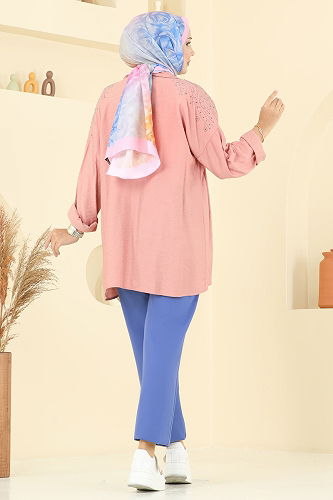 moda selvim Pants 8109AB368 Blue - Thumbnail