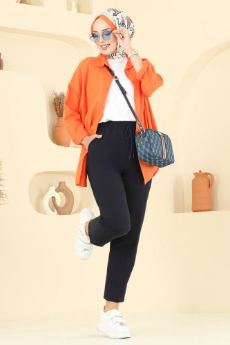 A.B. - Pants 8109AB368 Navy Blue