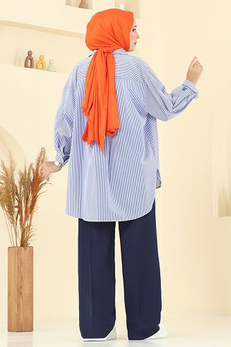 moda selvim Pants 8119AB368 Navy Blue - Thumbnail