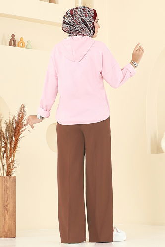 moda selvim بنطلون عسلي 8119AB368 - Thumbnail