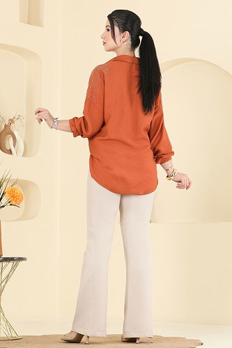 moda selvim Pants 8210AB368 Stone - Thumbnail