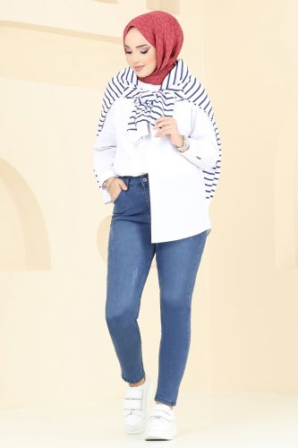 moda selvim Pants 9001LD1070 Denim - Thumbnail