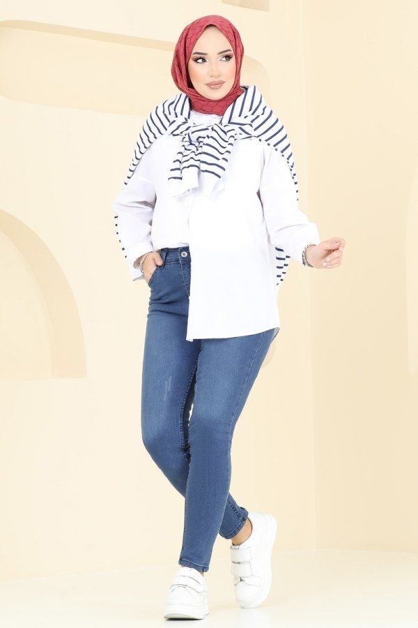 Modaselvim خصم صافٍ20%+20% في سلة التسوق بنطلون جينز 9001LD1070