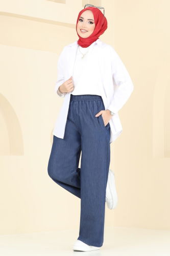 moda selvim Pants 9004LD1070 Dark Denim - Thumbnail