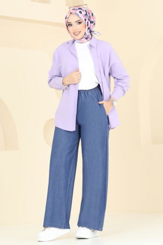 moda selvim Pants 9004LD1070 Denim - Thumbnail