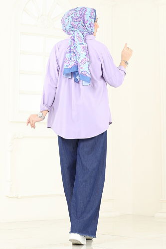 moda selvim بنطلون جينز غامق 9008LD1070 - Thumbnail