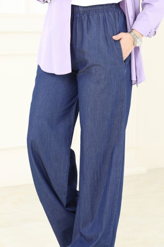 moda selvim بنطلون جينز غامق 9008LD1070 - Thumbnail