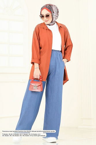 moda selvim Pants 9008LD1070 Denim - Thumbnail