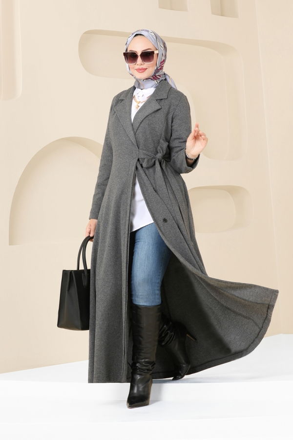 Modaselvim Topcoat Pardesu 2539SL432 Gray