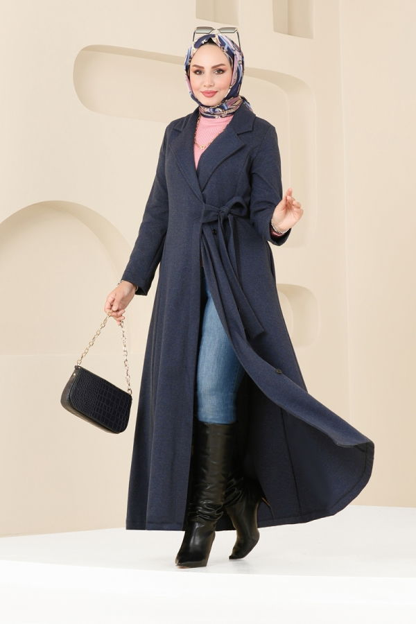 Modaselvim Topcoat Pardesu 2539SL432 Navy Blue