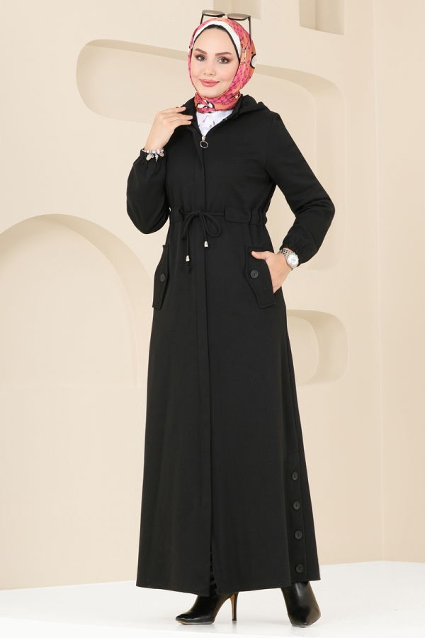 Modaselvim Topcoat Pardesu PL9078 Black