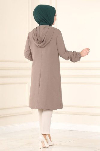 moda selvim Pat Detaylı Aerobin Tunik 4005BM387 Vizyon - Thumbnail