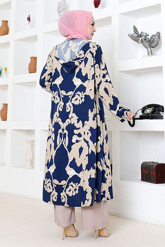 moda selvim Patterned Triple Viscose Set 0332BGS895 Laci&Vizyon - Thumbnail