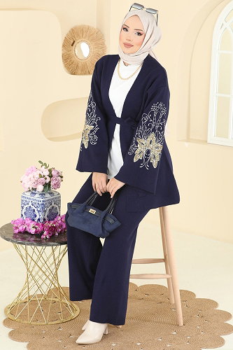 moda selvim Payet Detaylı 2 li Takım 1300MT581 Laci - Thumbnail