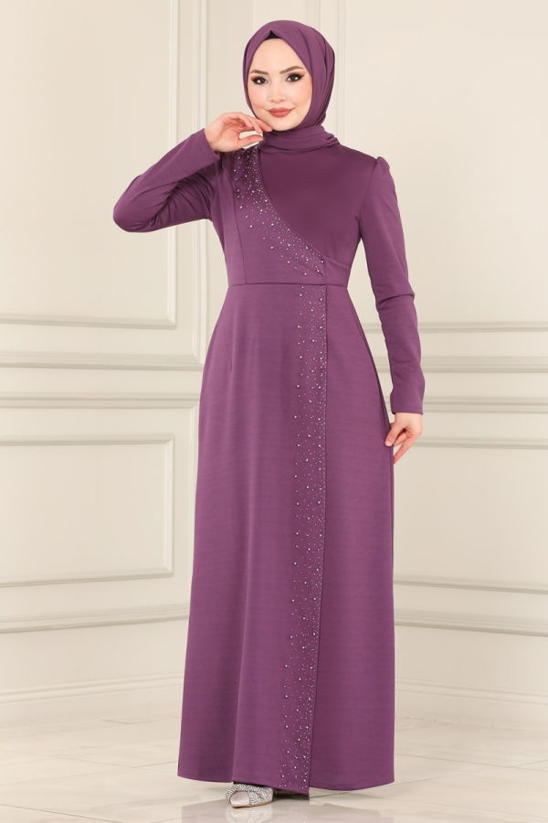 Dress ASM2459 Dark Lilac - 3