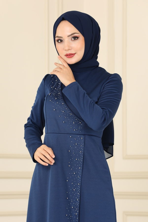 Dress ASM2459 Light Navy Blue - 4