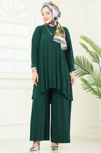 moda selvim Piliseli Sandy Takım 5005AF553 Zümrüt - Thumbnail