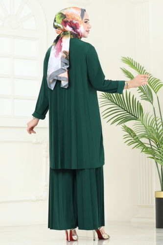 moda selvim Piliseli Sandy Takım 5005AF553 Zümrüt - Thumbnail