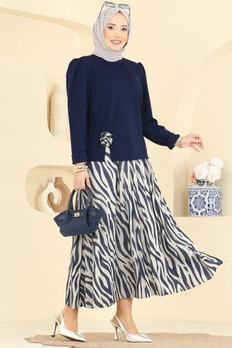 Z.N.N.K. - Piliseli Zebra Desenli Takım 5645ZNNK1102 Laci