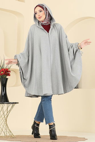 moda selvim كاب رمادي 0505ERK1158 - Thumbnail