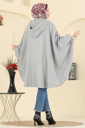 moda selvim كاب رمادي 0505ERK1158 - Thumbnail