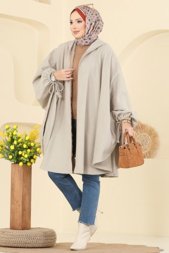 E.R.K. - Poncho 0505ERK1158 Stone