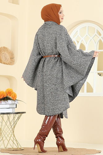 moda selvim Poncho 1453ANT466 Anthracite - Thumbnail