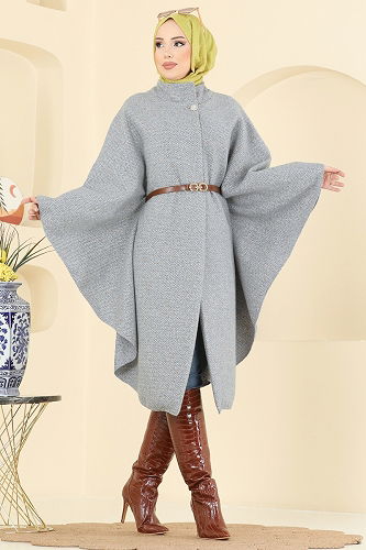 moda selvim كاب رمادي 1453ANT466 - Thumbnail