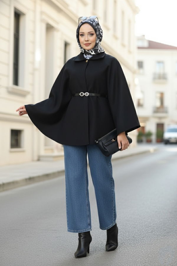 Modaselvim Poncho Poncho 21190MPR1163 Black