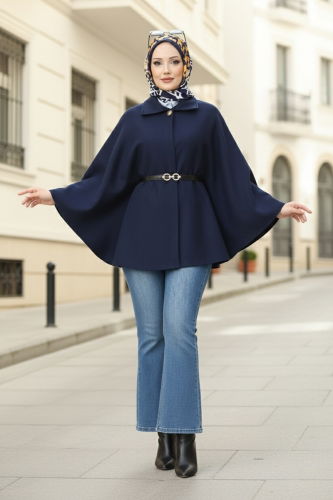 M.P.R. - Poncho 21190MPR1163 Navy Blue