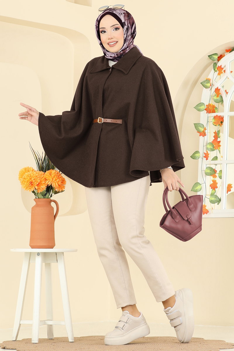 新品未開封☆ALEXIA STAM Terry Cloth Ponchoブラウン Poncho 5035ERK1158 Brown - Moda Selvim