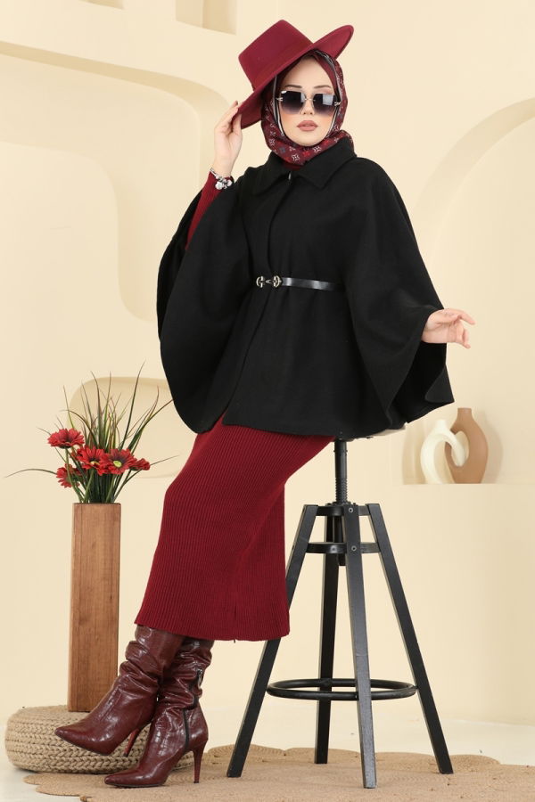 Modaselvim Poncho Poncho 6070TEG847 Black
