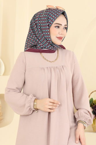 E.R.B. - Prizma Desen Soft Eşarp 510ERB1087 Bordo