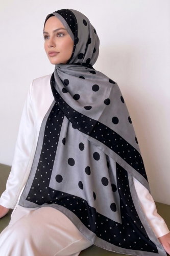 A.F.V. - Puantiye Desen Soft Şal 302AFV475 Gri