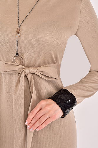 moda selvim Pul Detaylı Abiye ASM2601-M Vizyon - Thumbnail