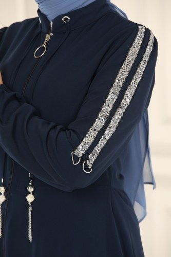 moda selvim Pul Detaylı Mevlana Ferace 2195SL432 Laci - Thumbnail
