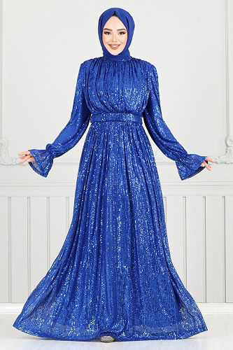 moda selvim Pul Payet Abiye 5680END900-M Saks - Thumbnail