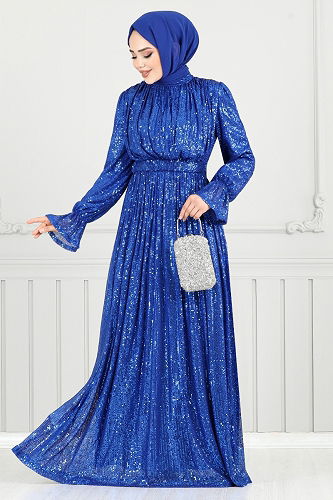 moda selvim Pul Payet Abiye 5680END900-M Saks - Thumbnail