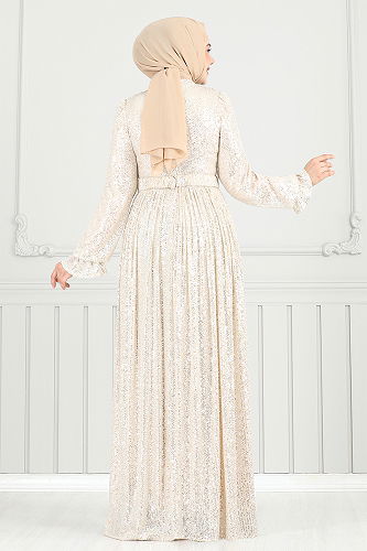 moda selvim Pul Payet Abiye 5680END900-M Taş - Thumbnail