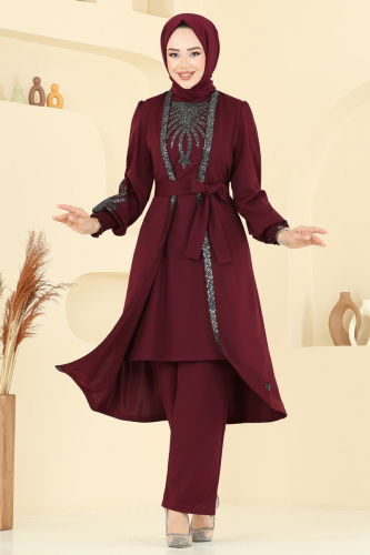 A.S.M. - Pul Payet Detay Takım ASM2805 Bordo