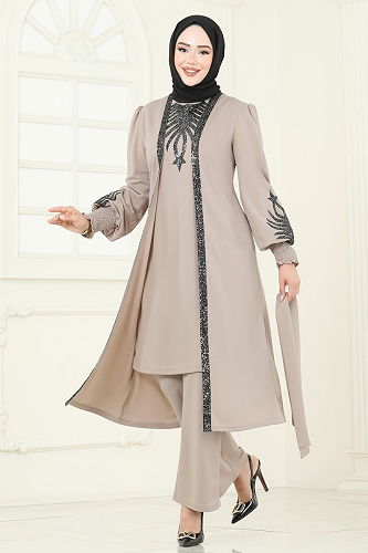 moda selvim Pul Payet Detay Takım ASM2805 Vizyon - Thumbnail