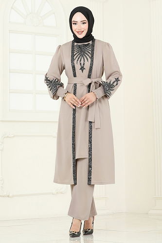 moda selvim Pul Payet Detay Takım ASM2805 Vizyon - Thumbnail