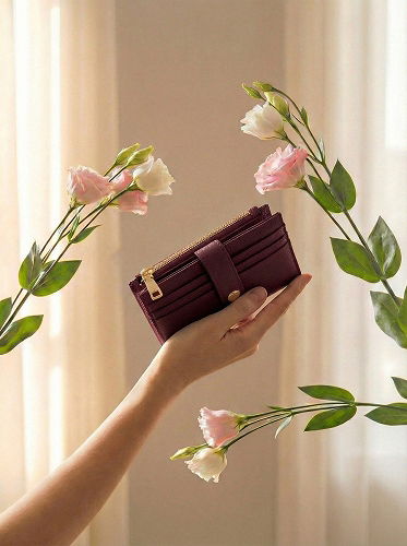 moda selvim PURSE 211MERK1193 Burgundy - Thumbnail