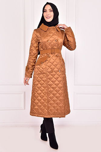 moda selvim معطفASM2413-M طابا - Thumbnail