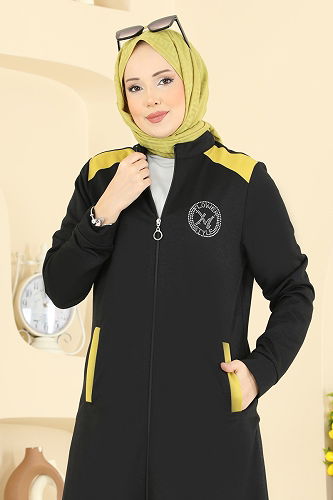 moda selvim Rahat Kesim İkili Takım PL9202 Siyah - Thumbnail